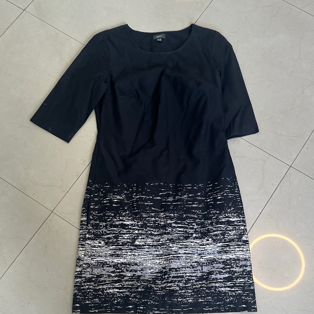 Mexx Black and White Long Sleeve Dress